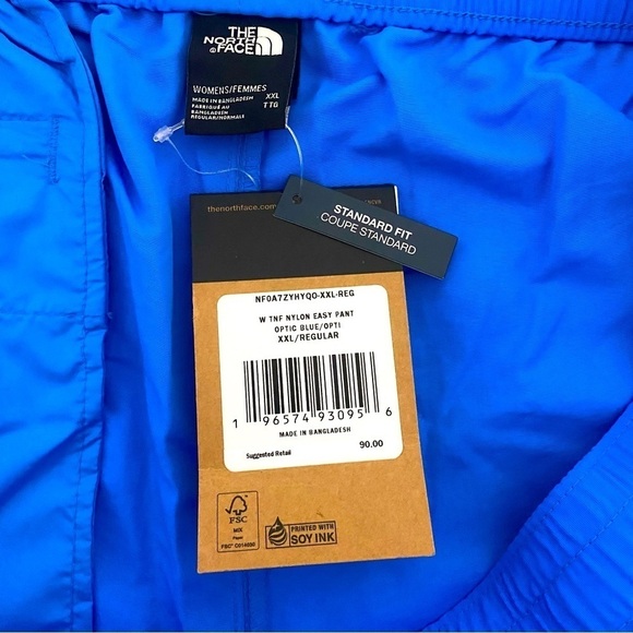 North Face Women’s Plus Size XXL TNF Nylon Easy Pant in Optic Blue Flash Dry Pro - Picture 6 of 11
